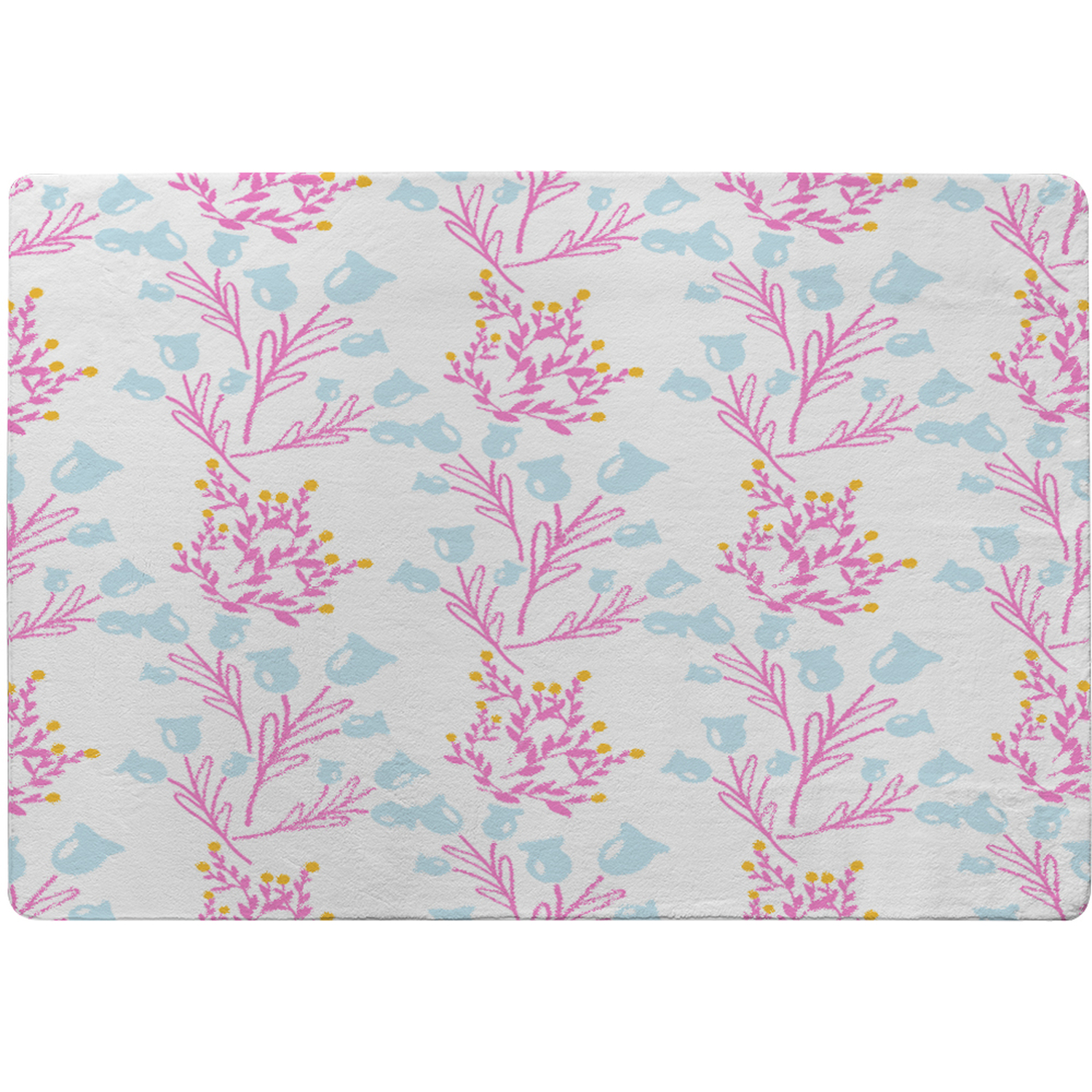 Pink Flowr Rug Pattern Pink Blue Flower Design Rug