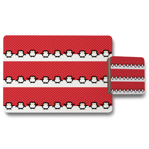 Penguins Dining Placemat  Coaster Set