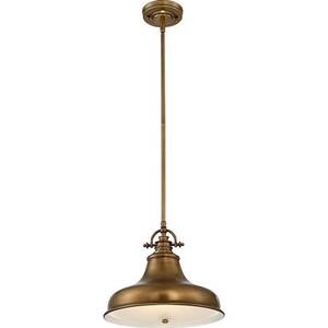 Emery 1 Light Dome Ceiling Pendant Weathered brass, E27