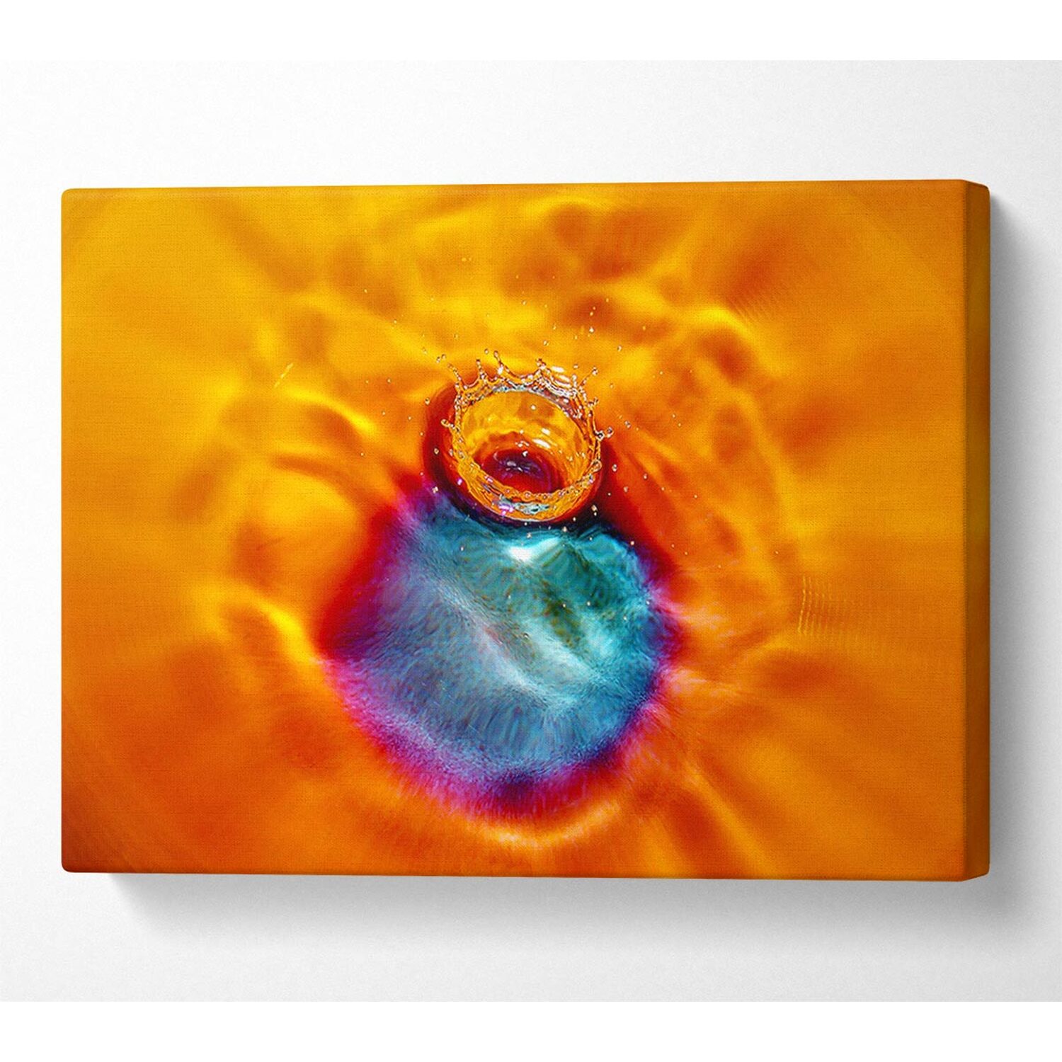 Wallart-Direct - Ripple Slash Canvas Print Wall Art - Yellow / 101.6cm thumbnail
