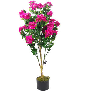 Premium Artificial Azalea Pink flower Potted Plant