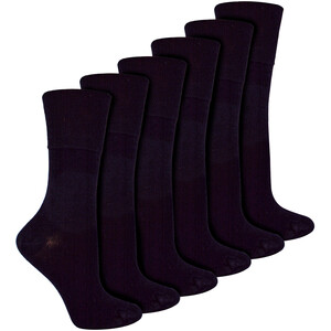 6 Pack Ladies Non Elastic Bamboo Diabetic Socks