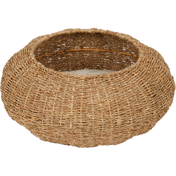 Neith Wicker Seagrass Dome Cat or Small Dog Bed, TanCream