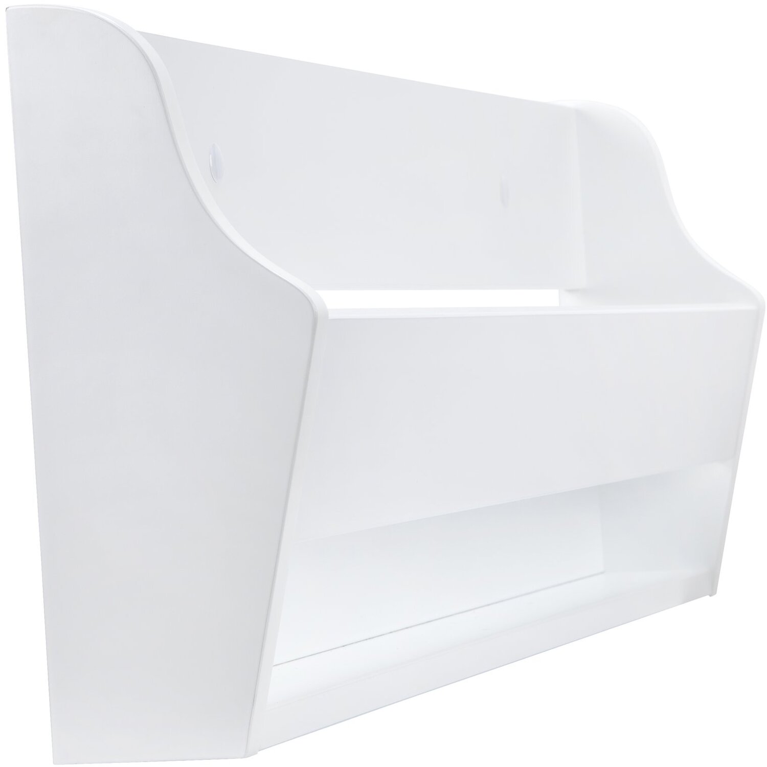 Richmond Wall Mounted Shoe Rack White Wooden Storage Organiser - White