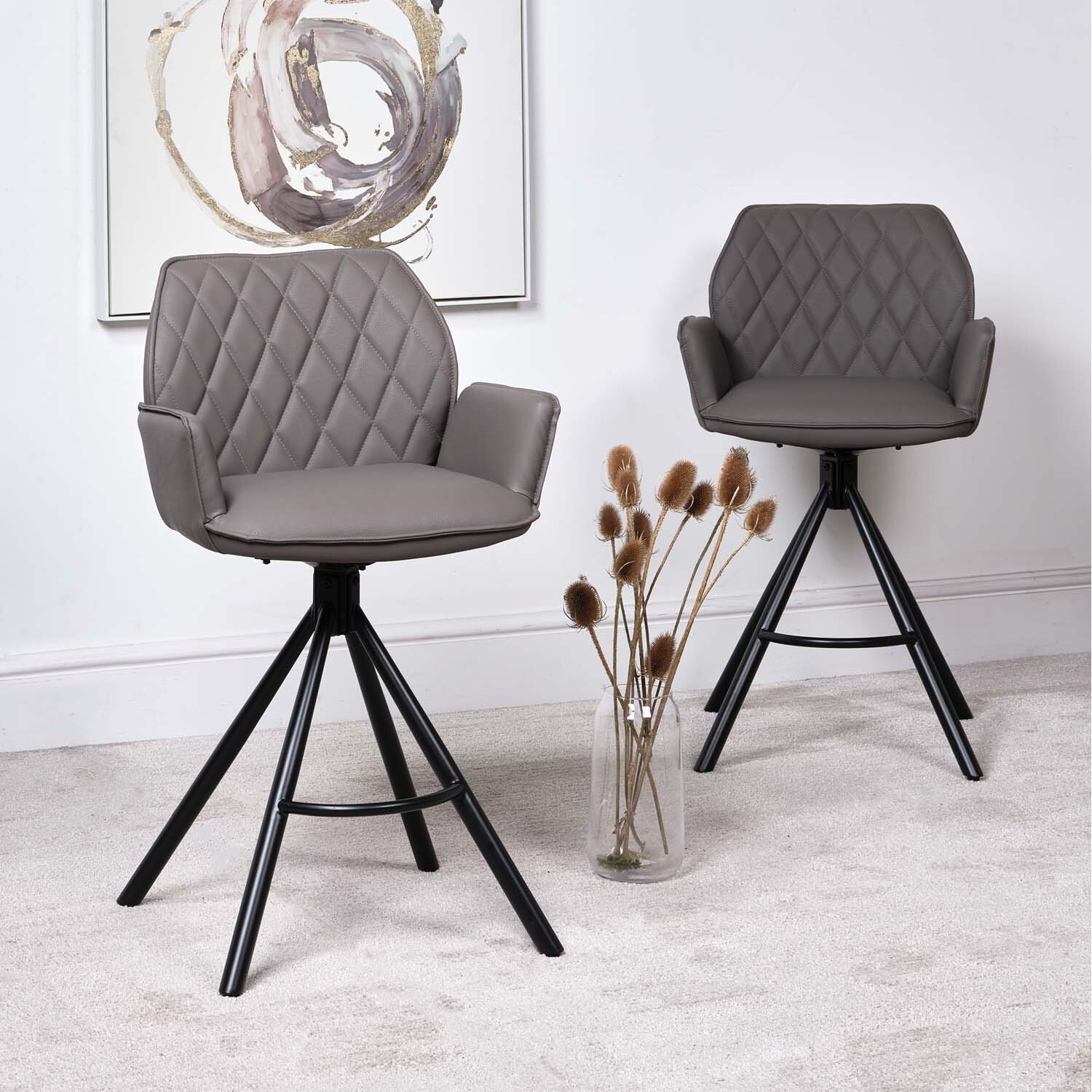 Woods Furniture - Twist Bar Stool (Set of 2) - Truffle thumbnail