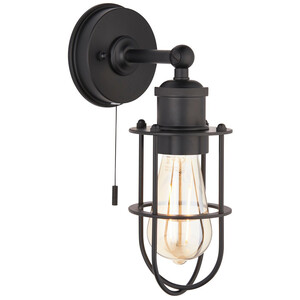 Treviso Bathroom Metal Wall Lamp Matt Black Finish IP44