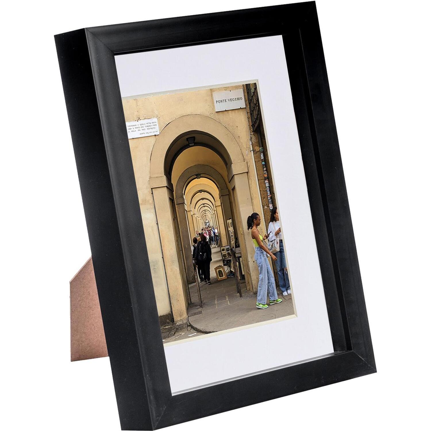 3D Box Photo Frames with 4" x 6" Mounts - A5 (6" x 8") - BlackWhite - Black/White