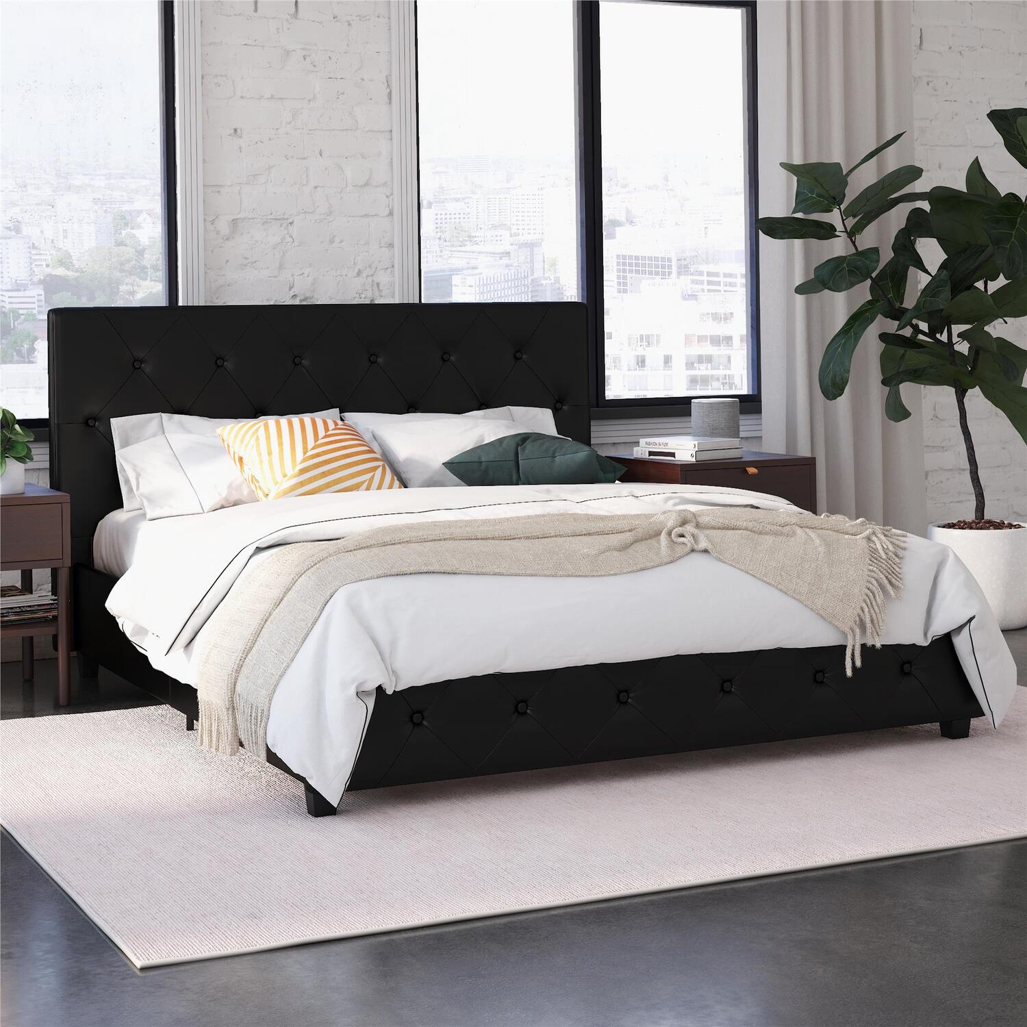 Dakota Upholstered Bed - Black King