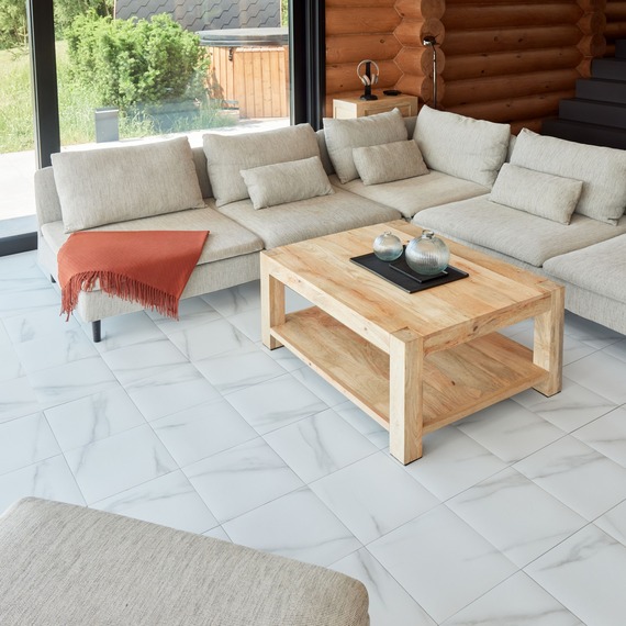 Self-Adhesive Vinyl Floor Tiles Marble Effect