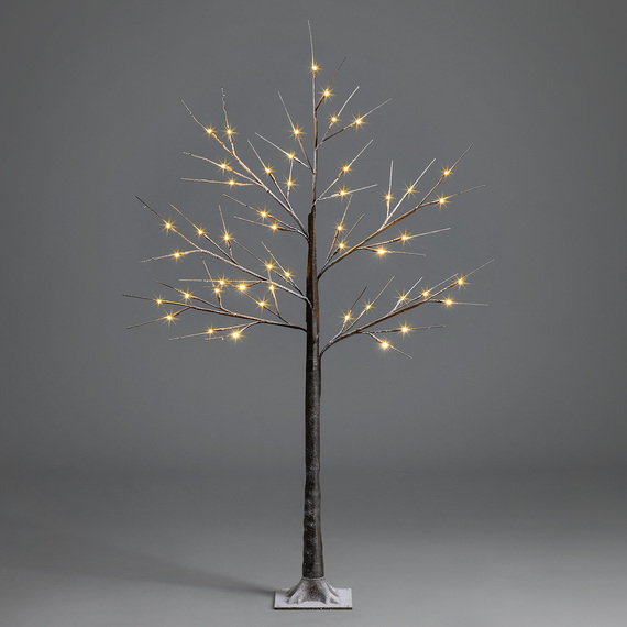 Snowy Twig Tree with Lights