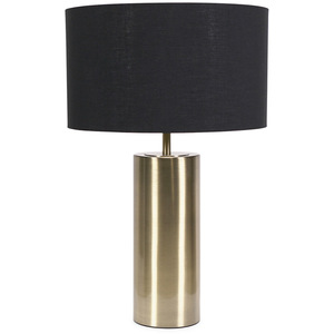 Lexy Black and Metallic Gold Shade with Gold Dimmable Touch Table Lamp