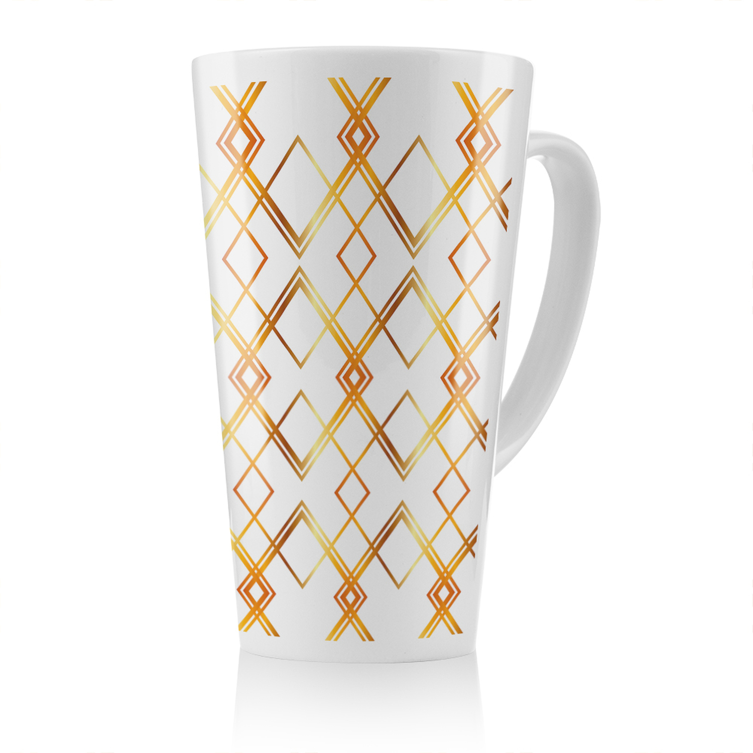 Mug Geometric Pattern Geometric Golden Pattern Latte Mug