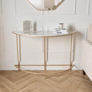 Marble Top Semi Circle Home Side Console Table