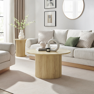 Penrose Round Pillar Coffee Table Veneer