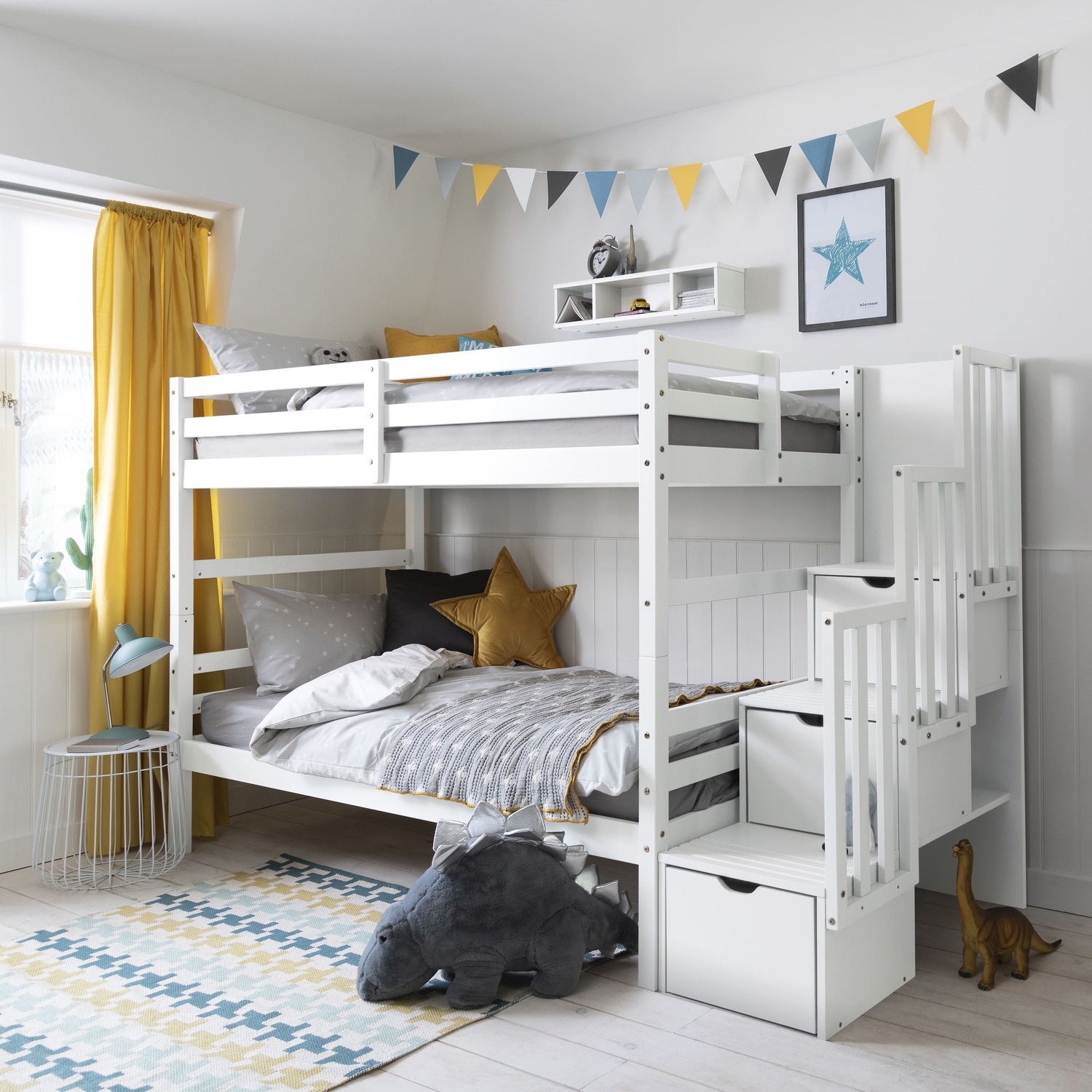 Maya Bunk Bed In White - White