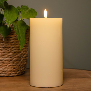 Wax Melted Pool Effect Candle with Warm White LED