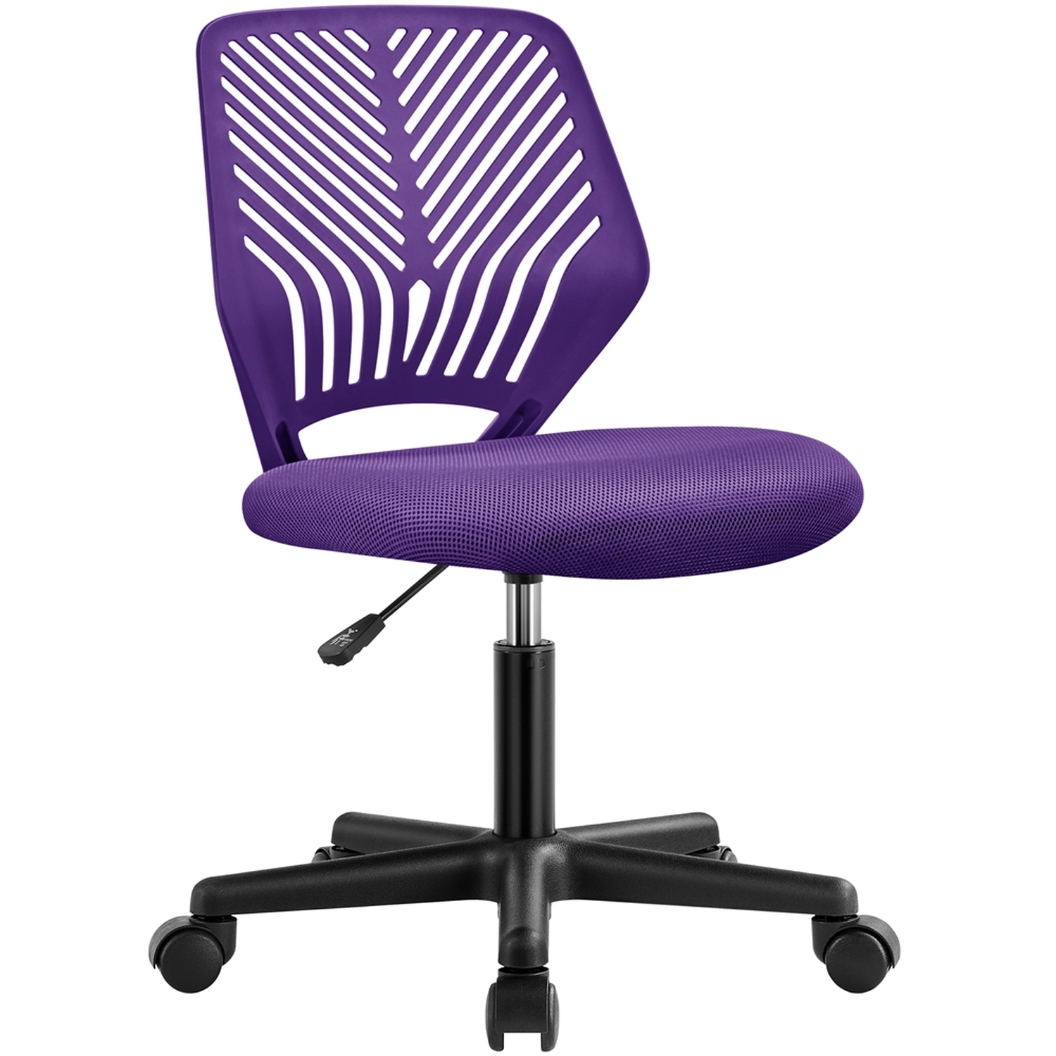 Armless Adjustable Office Chair - Purple