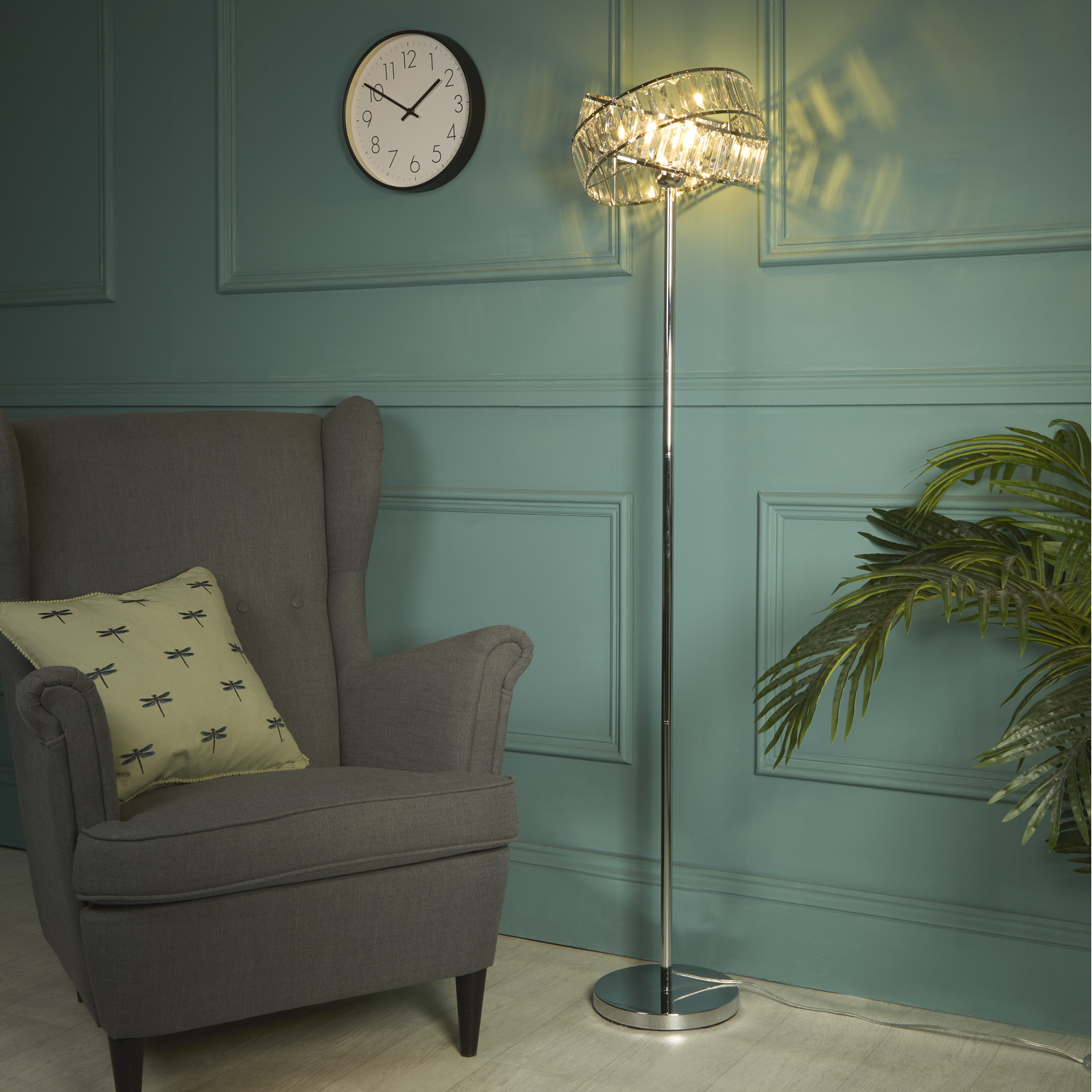 Image of DITA 2 BAND CHROME FLOOR LAMP&hellip;