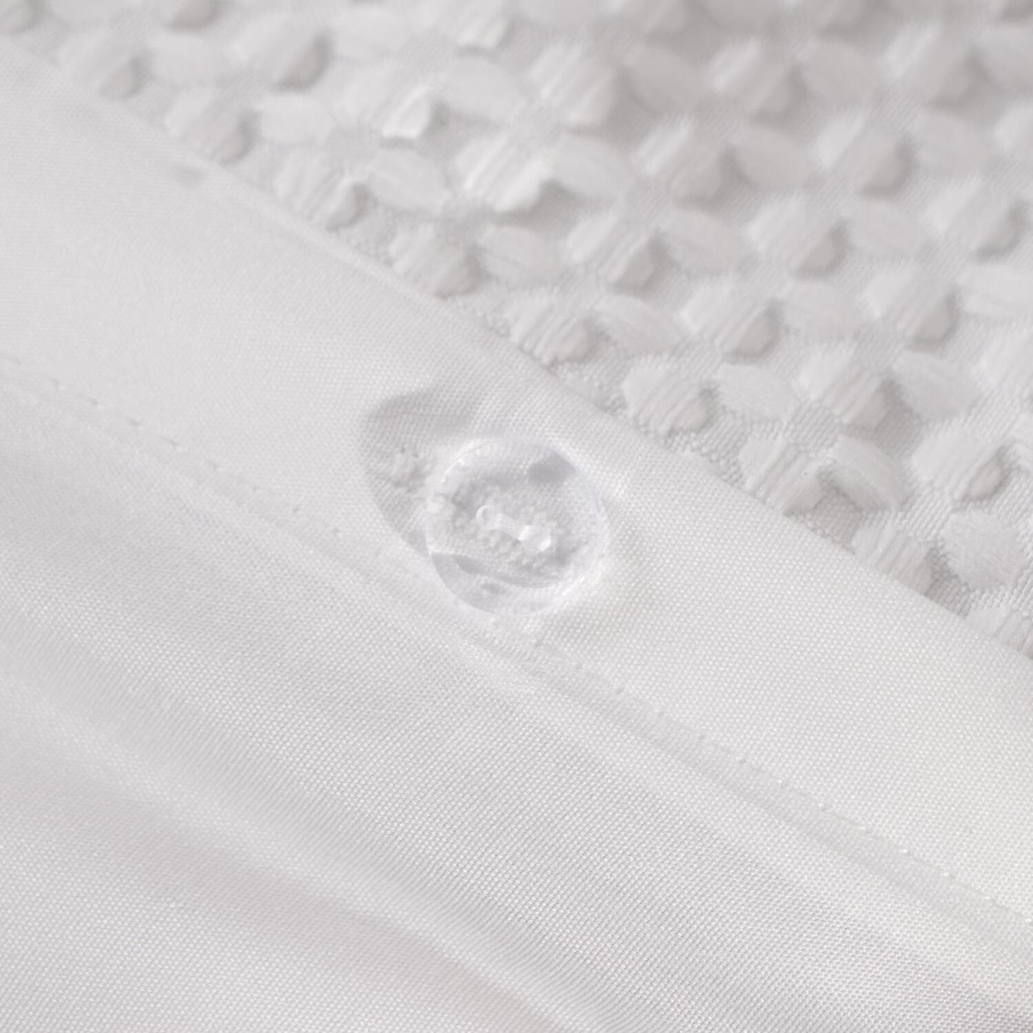 Waffle Texture Duvet Cover Set - White Superking