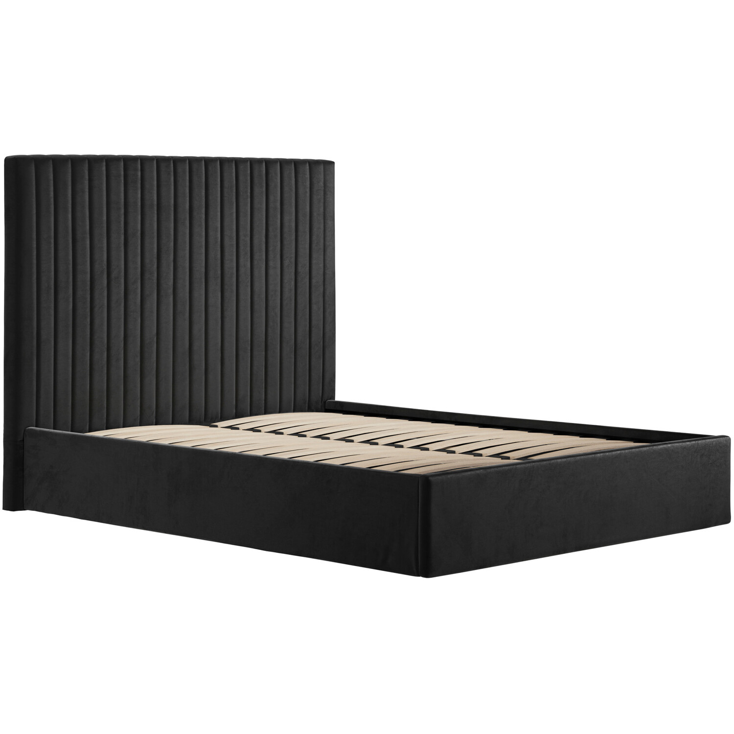 Berlin Tall Ottoman Bed - Black Superking