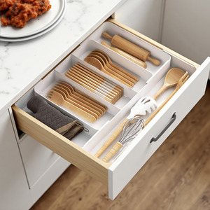 Adjustable Size Drawer Organizer with Multiple Compartments
