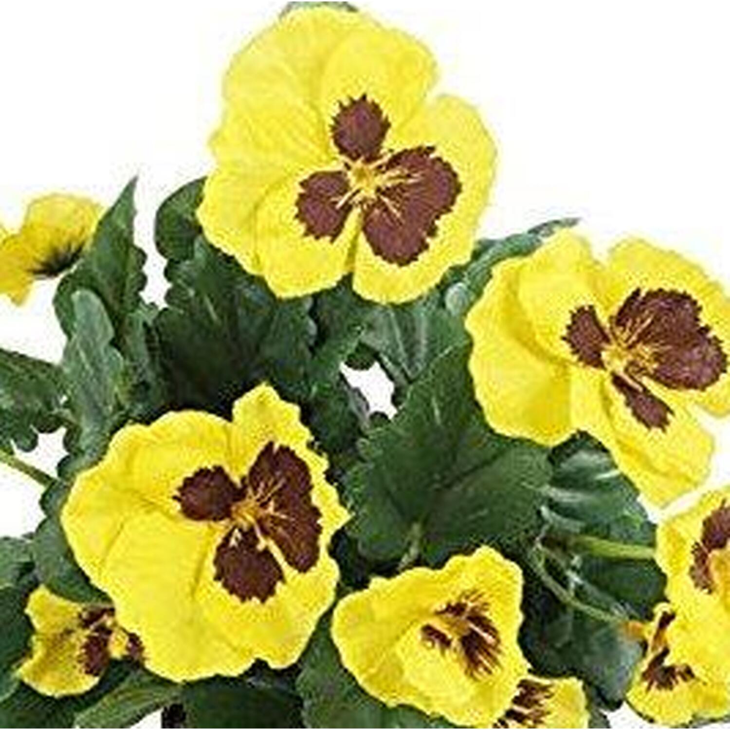 Best Artificial Pansy Hanging Basket - Yellow