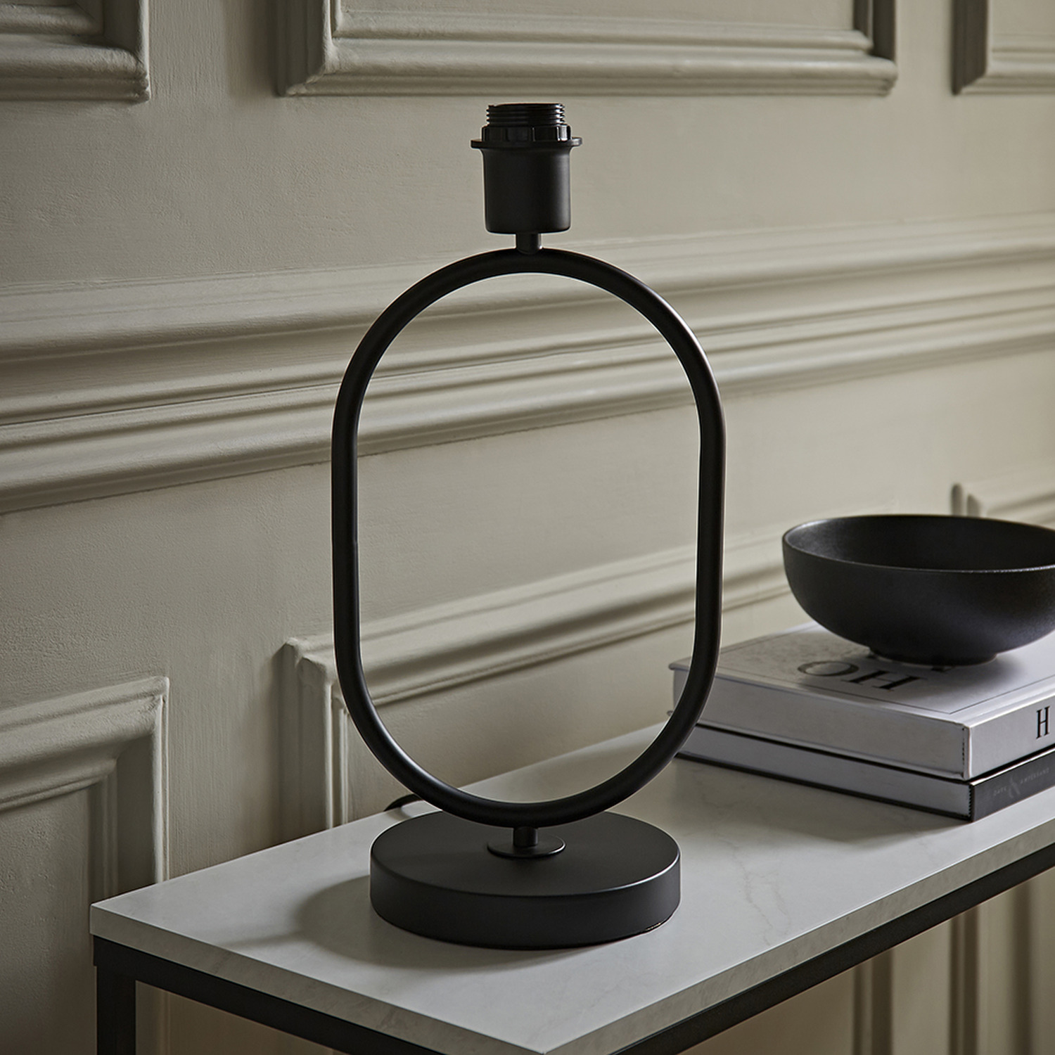 Image of Antonia Oval Metal Table Lamp Base&hellip;