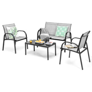4-Piece Patio Furniture Set with Loveseat