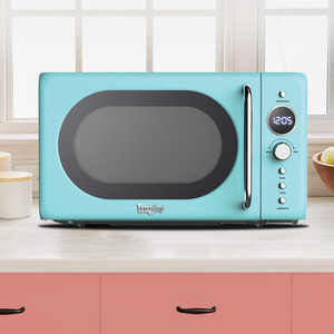 Retro Microwave Oven, 20L 700W, 8 Pre-Set Modes, Digital Display