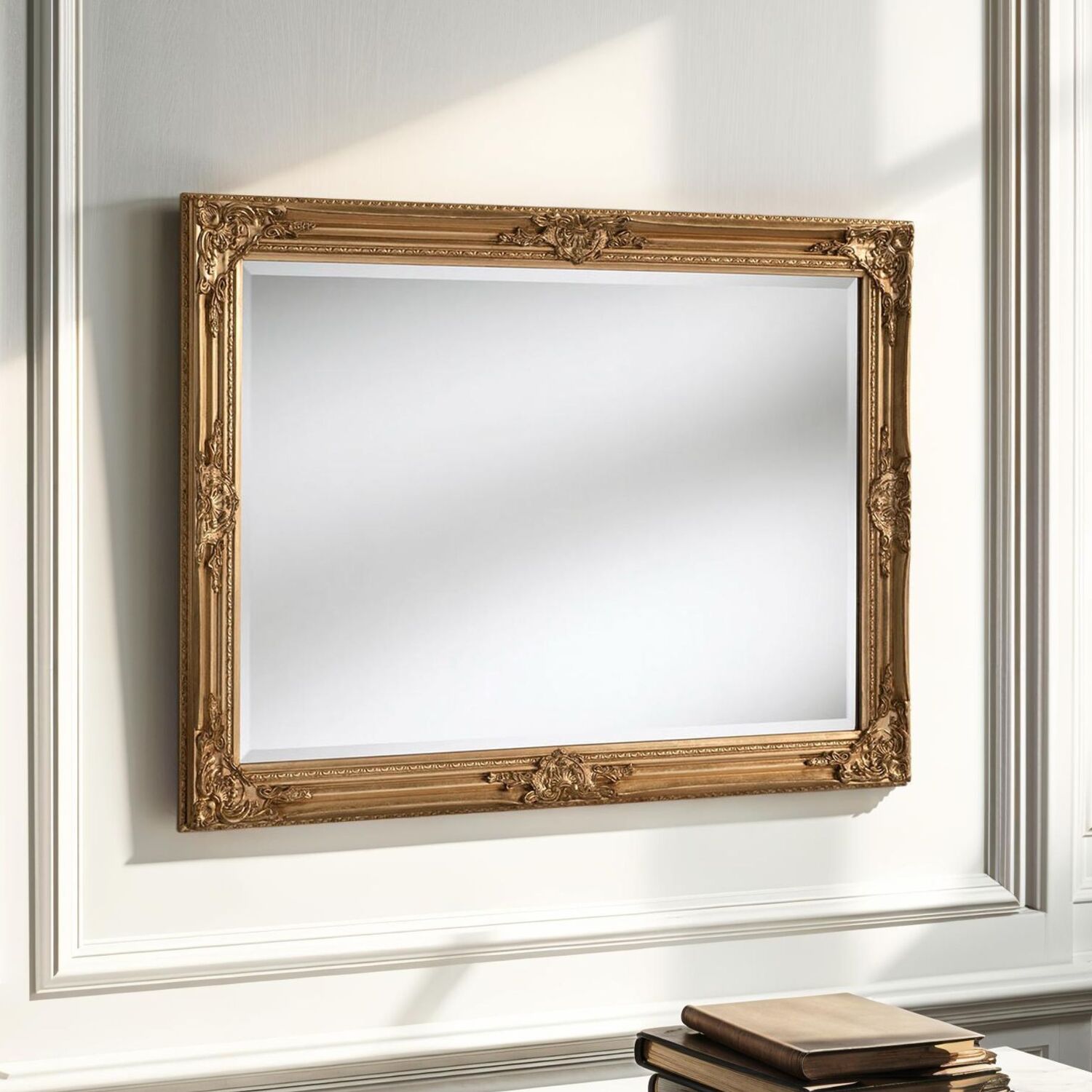 Yearn Traditional Rectangular Mirror - Gold