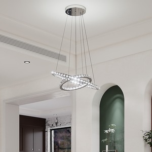 Multi-Ring Adjustable Crystal LED Chandelier