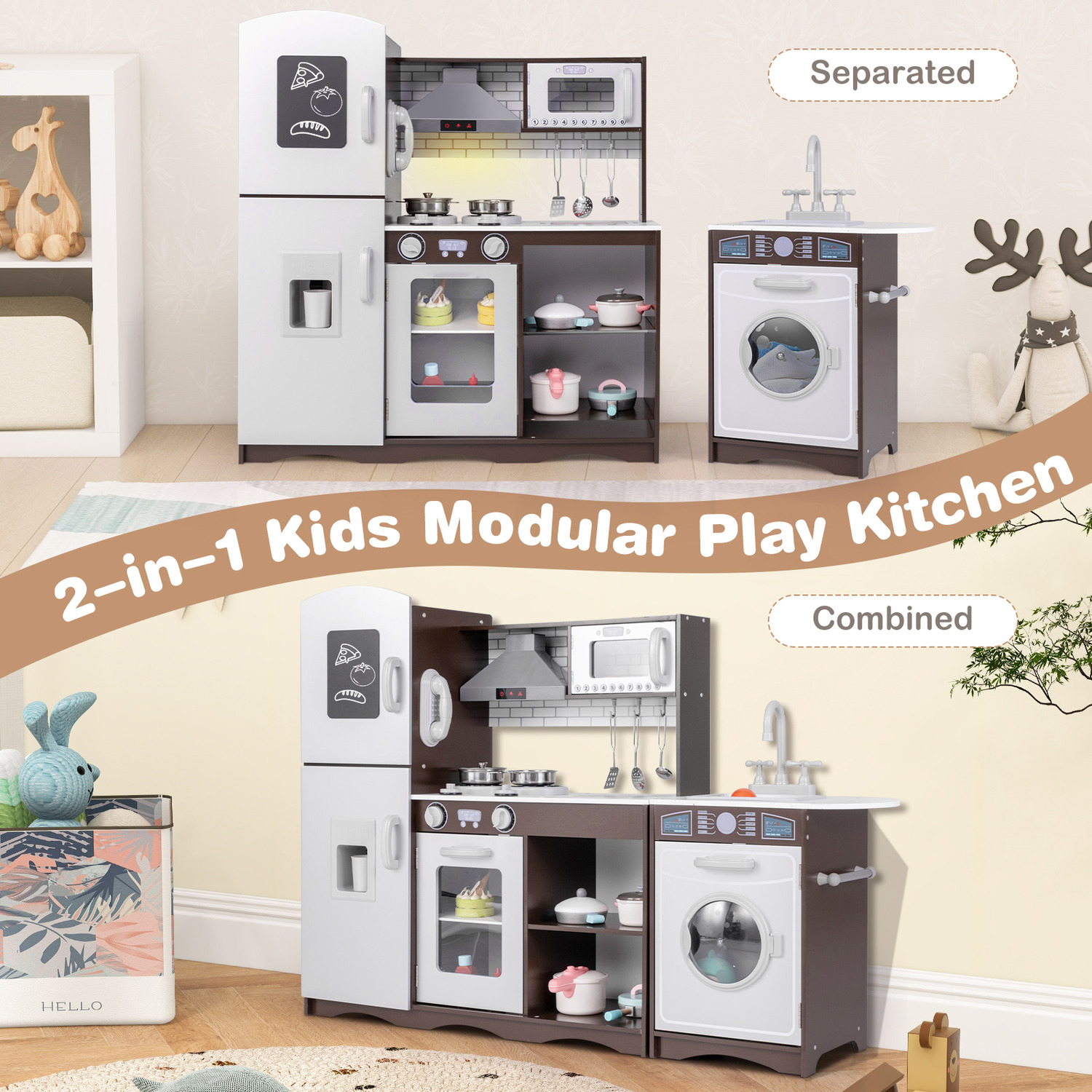 Kitchen Setup Toy Modular Chef Pretend Kitchen Toy Set