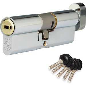 Colossus Dual Finish 3 Star Kitemarked Thumb Turn Euro Cylinder Lock