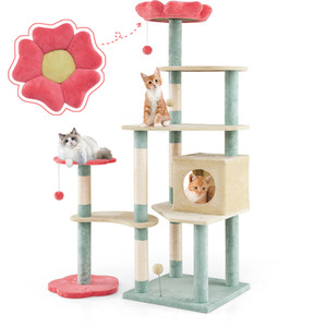 Aesthetic Floral Kitten Tower