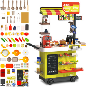 Kids Play Kitchen Fried Chicken Shop Pretend Food Truck