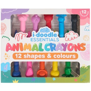 wilko Pack of 12 Animal Shaped Crayons