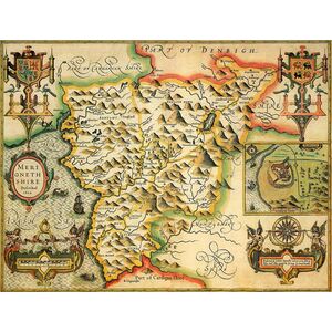 Merionethshire Historical Map 1000 Piece Jigsaw Puzzle (1610)