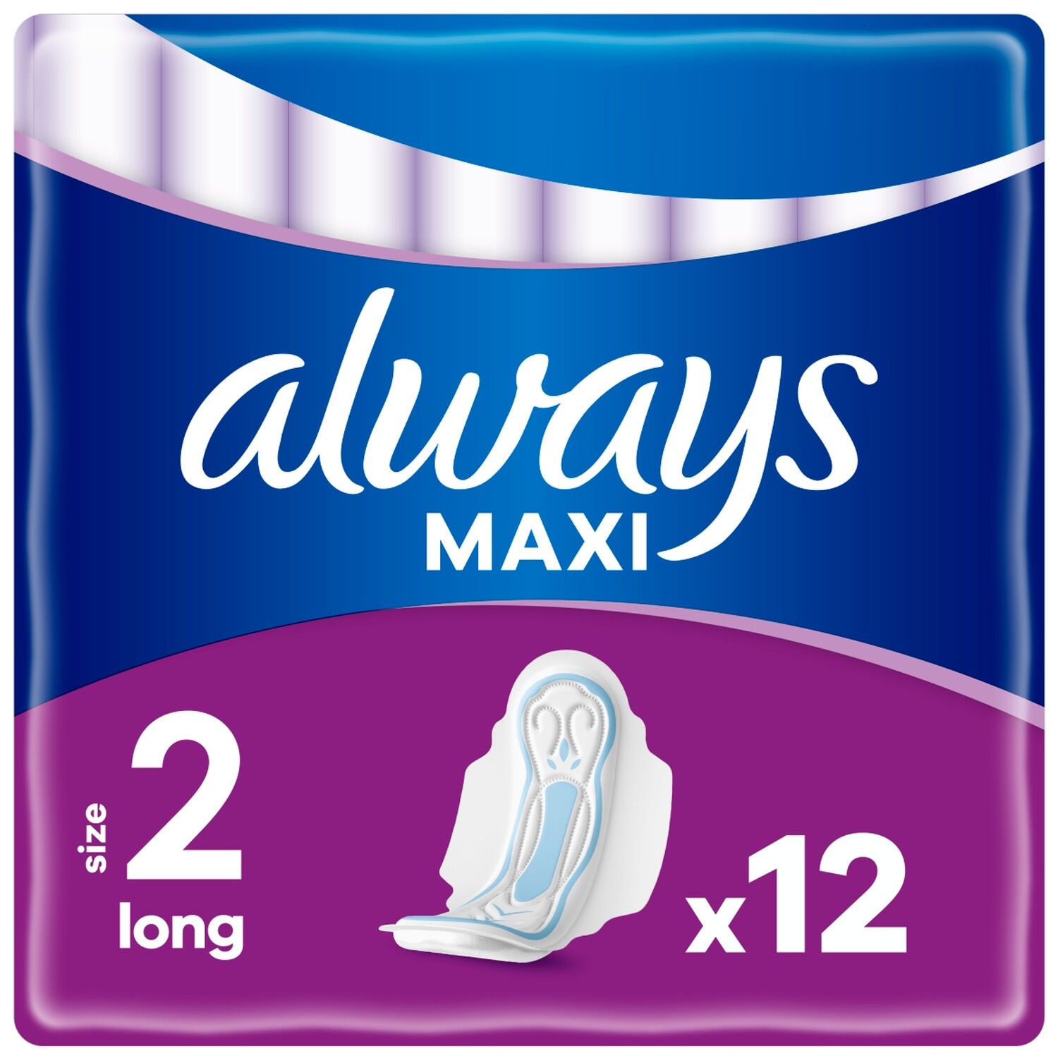 Pack of 12 Always Maxi Sanitary Pads with Wings