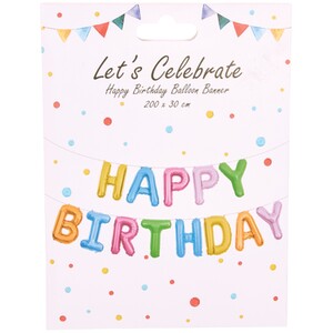 Happy Birthday Balloon Banner