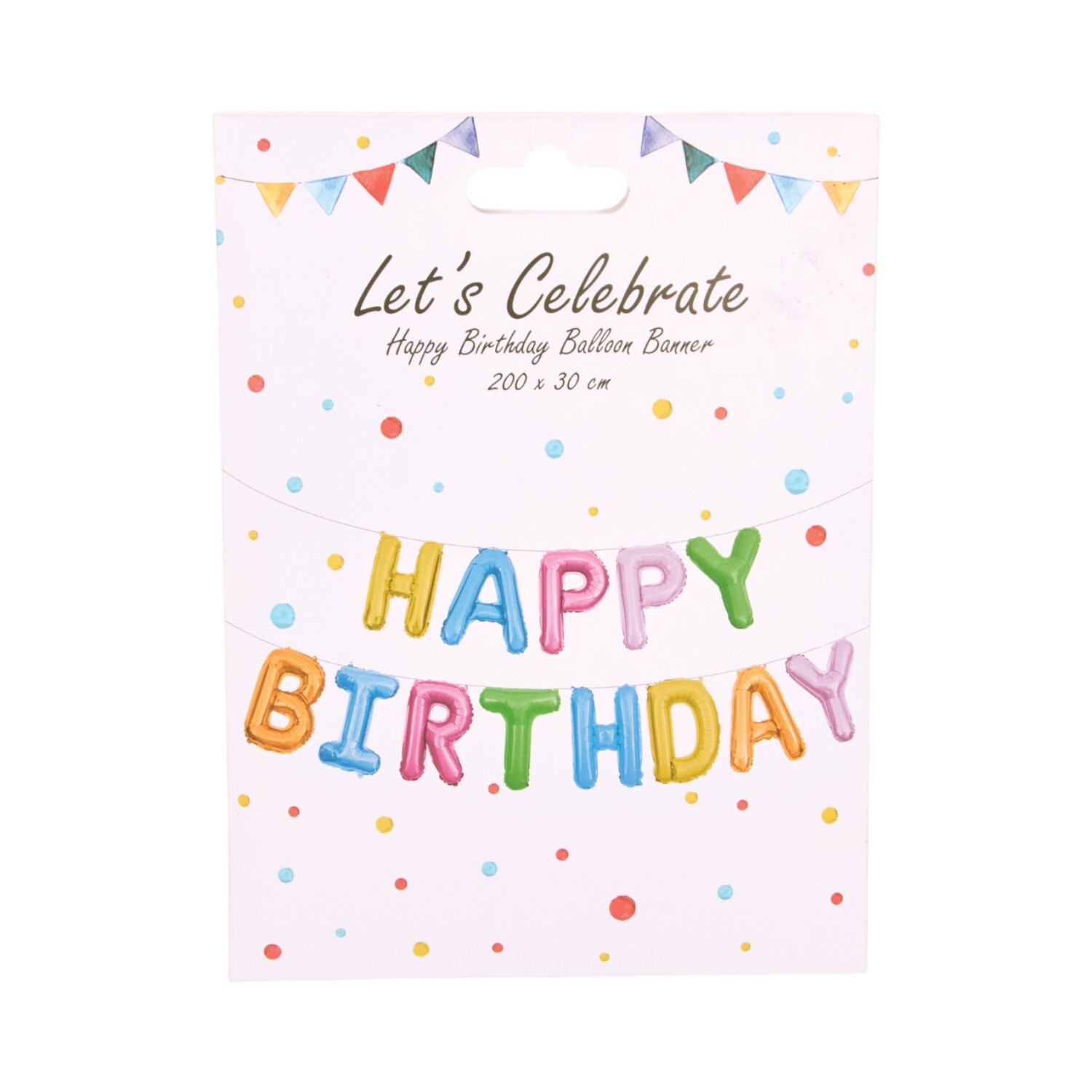Happy Birthday Balloon Banner