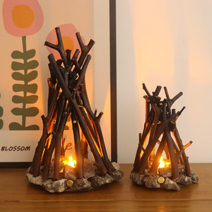 Vintage Handmade Bonfire Decorative Lamp