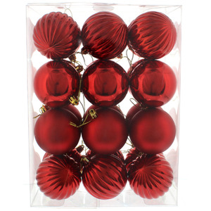 Three Mixed Finish Christmas Balls
