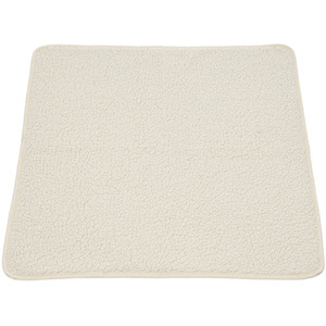 Beige Faux Plush Sofa Cover