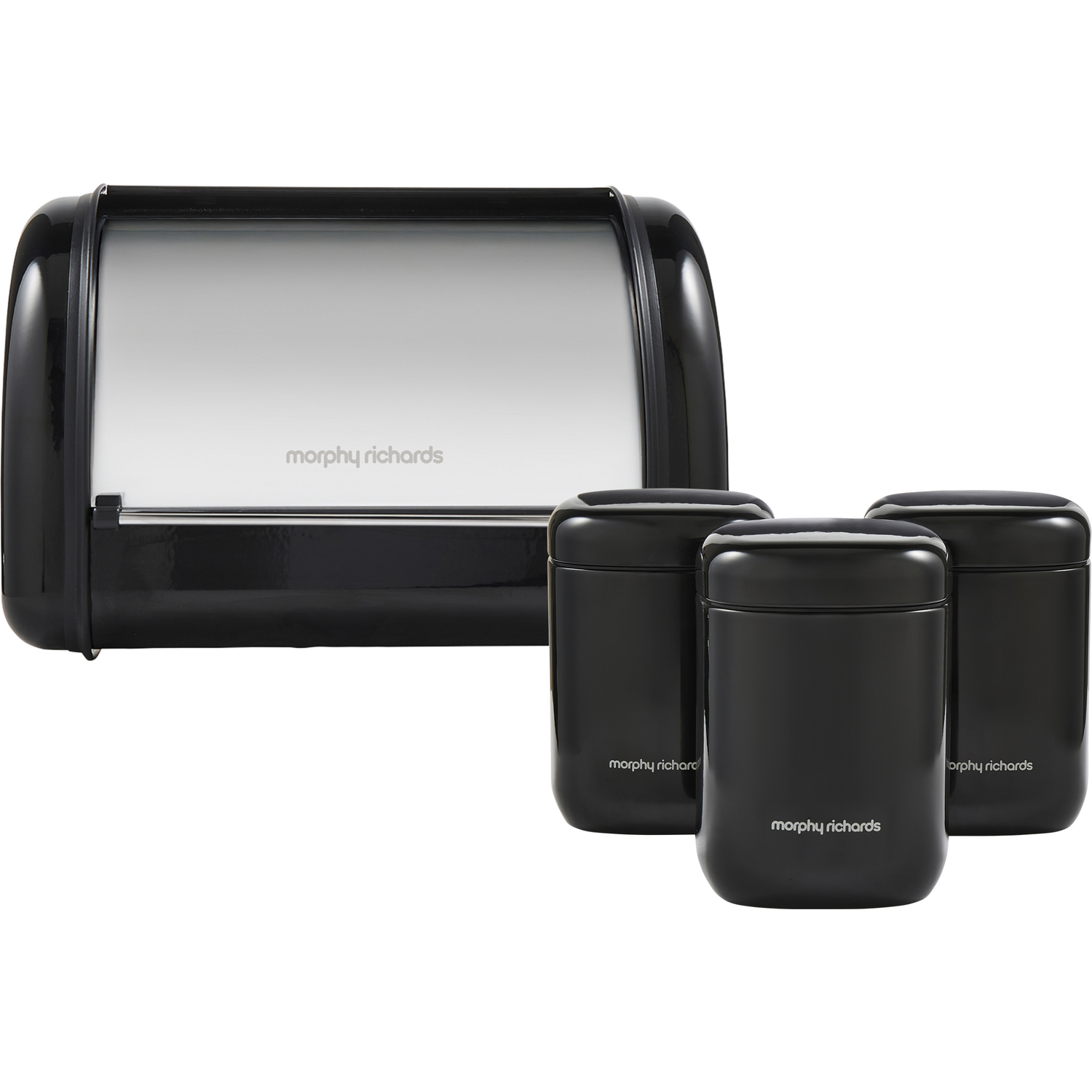 Image of Morphy Richards Black Compact Bread Bin&hellip;