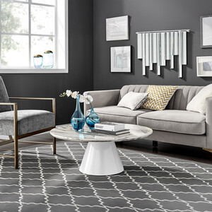 Palma White Marble Effect Coffee Table