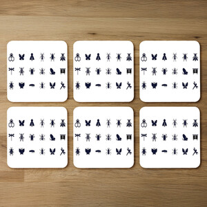 Insect icons Designer Coaster Set