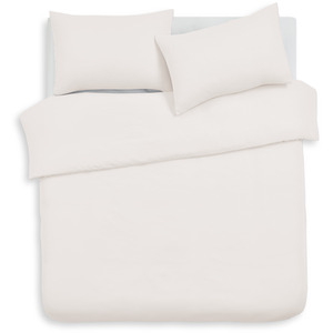 Cream / King Soft Touch Plain Microfibre Duvet Cover and Pillowcase Set shot 11859779