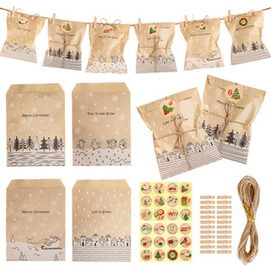 Christmas DIY Advent Calendar Bags and Stickers