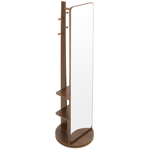 360 Degree Rotating Full Length Mirror with Coat Stand