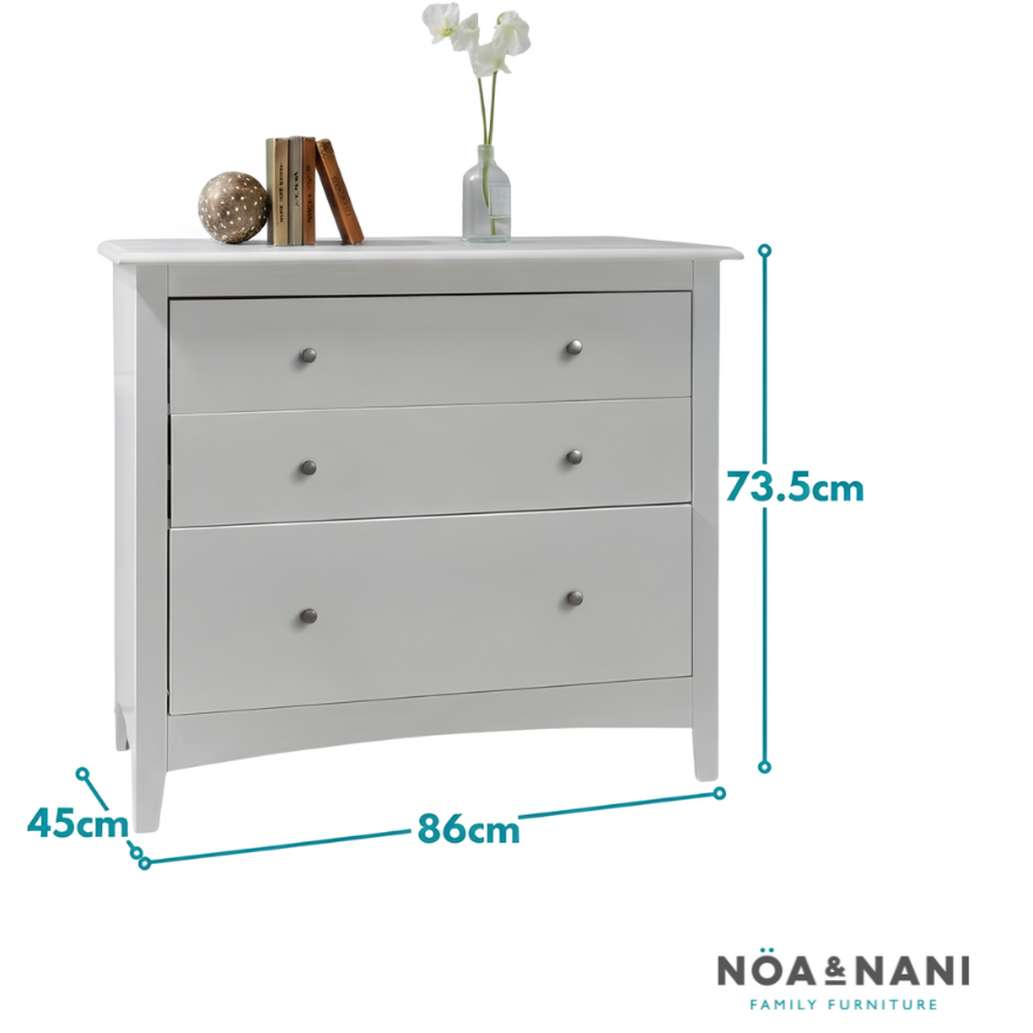 Chest Of Drawers Bedroom 3 Drawer Fits Midsleeper Cabin Beds - White